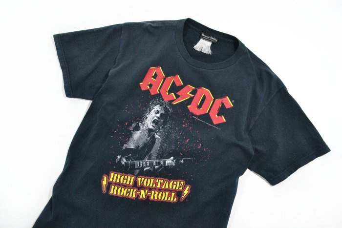 AC/DC Black Printing Tee 黑 M 澳中 搖滾 樂團 印刷 短袖 圓領 T-shirt 硬式