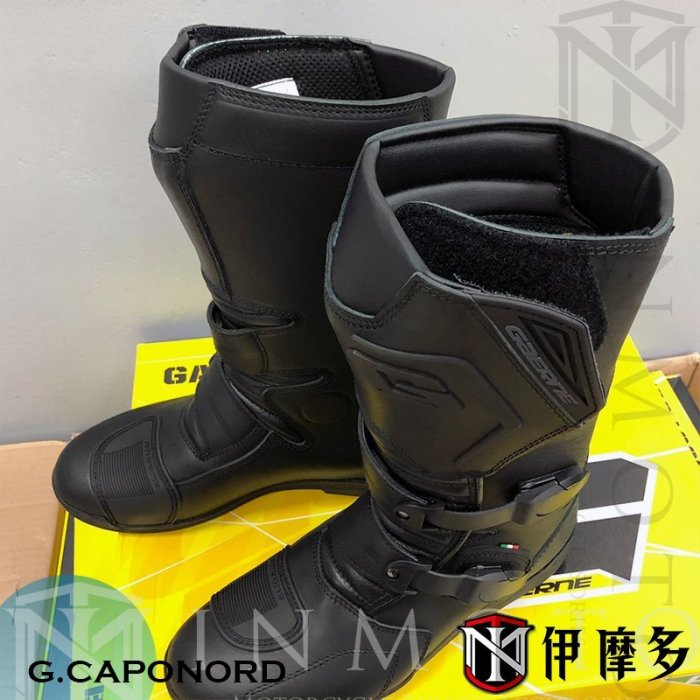 伊摩多※義大利Gaerne 多功能車靴越野靴 防水GORE-TEX G.CAPONORD 2537-001黑色ADV大鳥