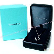 《Eco-jewelry》【Tiffany&Co】經典款 馬蹄鑲鑽鉑金Pt950項鍊~專櫃真品 未使用