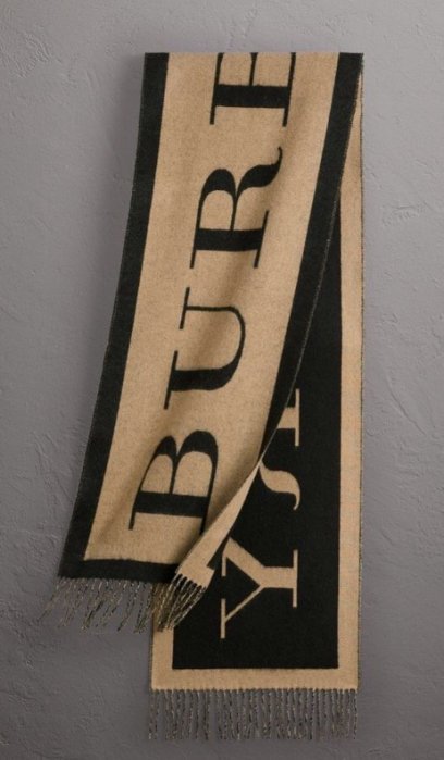 Burberry 4055093 Emblem Cashmere Scarf 開禧米爾 logo 披肩 駝/黑