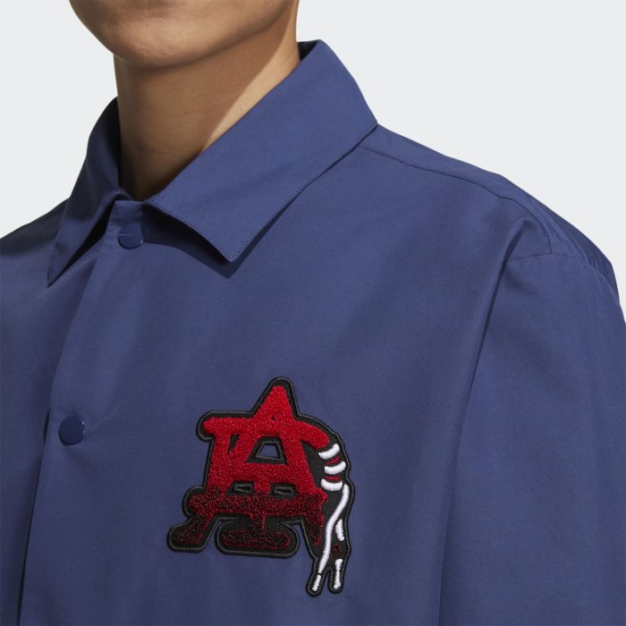 南🔥2022 10月 ADIDAS OG 教練外套 校園風 立領 口袋 復古 三葉草 縮口 男款 藍 HS1993