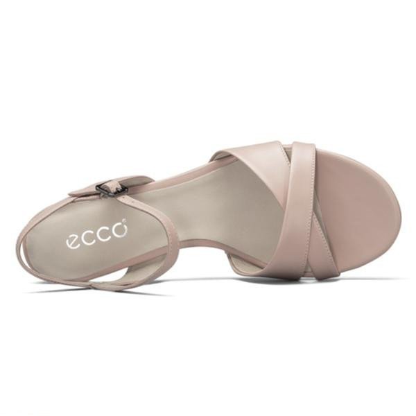 ECCO愛步女鞋高跟一字扣涼鞋夏季露趾仙女風時尚高跟鞋型塑280803