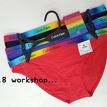 【CK女生館】☆【Calvin Klein彩虹logo織帶素色三角內褲】☆【CKGU003K9】(M)三件組