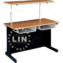 【品特優家具倉儲】@@P491-03業務桌會議桌2*4二屜木紋黑腳業務桌含上架