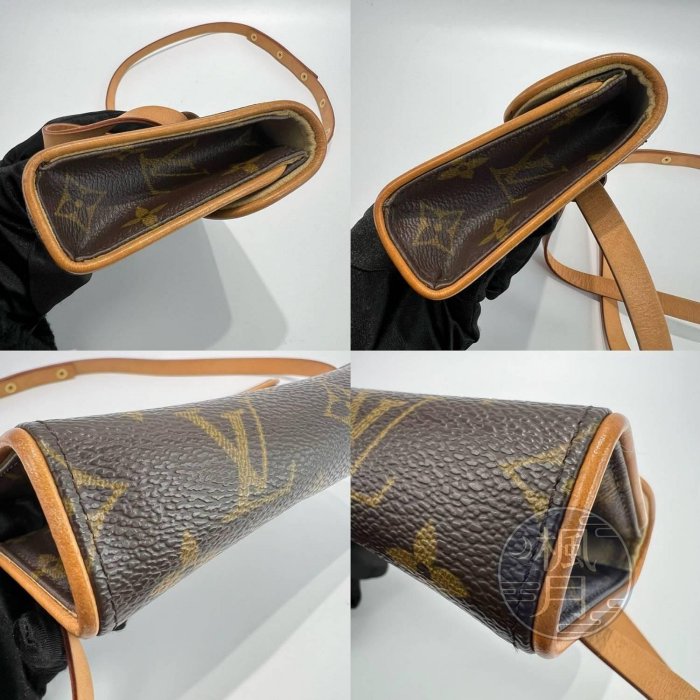 BRAND楓月 LOUIS VUITTON 路易威登 M51855 原花 POCHETTE FLORENTIN 腰包 肩背包 精品包