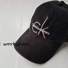 ☆【CK配件館】☆【100%全新真品Calvin Klein LOGO刺繡棒球帽】☆【CKH001F6】(墨黑色)