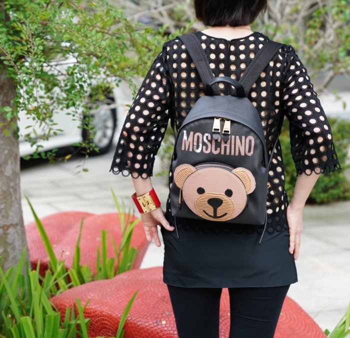 Moschino Teddy Bear Backpack 小型後背包 紙箱熊 黑 現貨