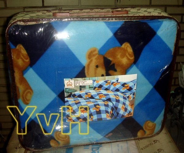 ==YvH==台灣製 刷毛絨 自選款訂做 單人鋪棉床包兩用被3件組 超柔暖厚絨毛 免暖被