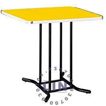 【品特優家具倉儲】R997-10餐桌工字腳鋁框方桌洽談桌
