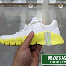 南🔥2023 12月 NIKE Free Metcon 5 訓練 健身鞋 有氧 襪套 輕量 女 白黃DV3950-106