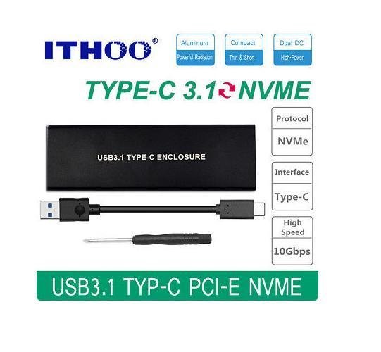 [哈GAME族] ITHOO M.2(NVMe) PCI-E SSD to USB3.1 Gen2 外接盒 Type-c