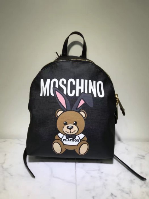 Moschino Play Boy Bear Backpack 小型後背包 Play Boy 熊 黑