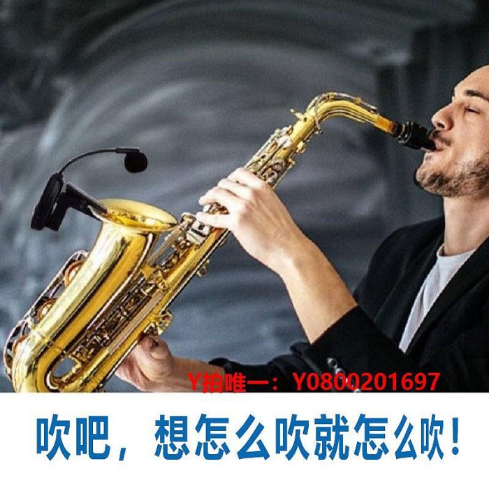 拾音器【一拖二薩克斯樂器】拾音器話筒二胡專用麥克風舞臺演出耳麥