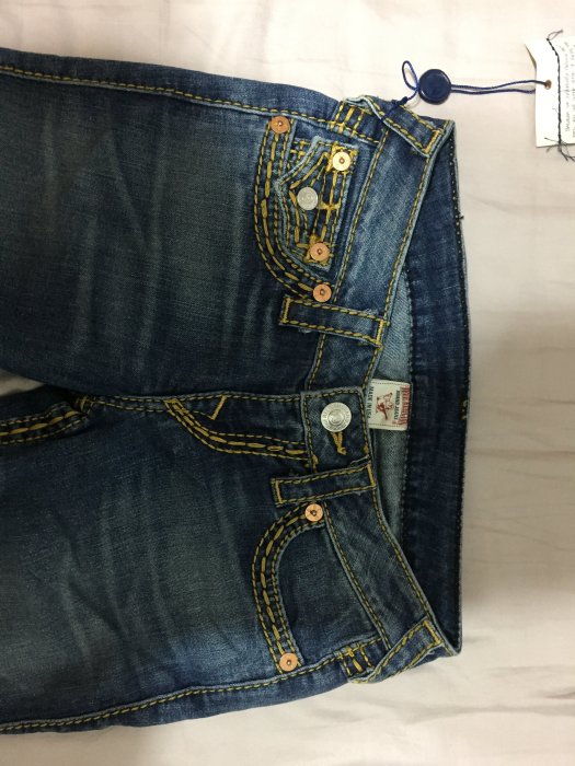 原價326美金☆True Religion☆全新正品MICA粗繡線牛仔長靴型褲Bootcut (現貨size 25)