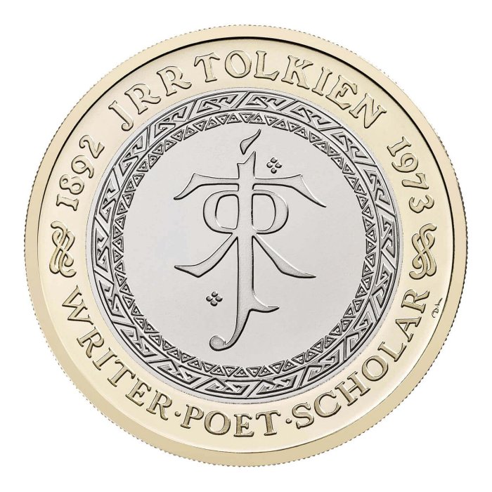 魔戒作者 托爾金 英國紀念幣 逝世50週年 哈比人Tolkien中土世界 奇幻小說 作家 三部曲 收藏品 硬幣 電影周邊