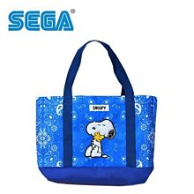 含稅 史努比 藍色款 肩揹提袋 手提袋 肩背包 托特包 Snoopy SEGA【334494】