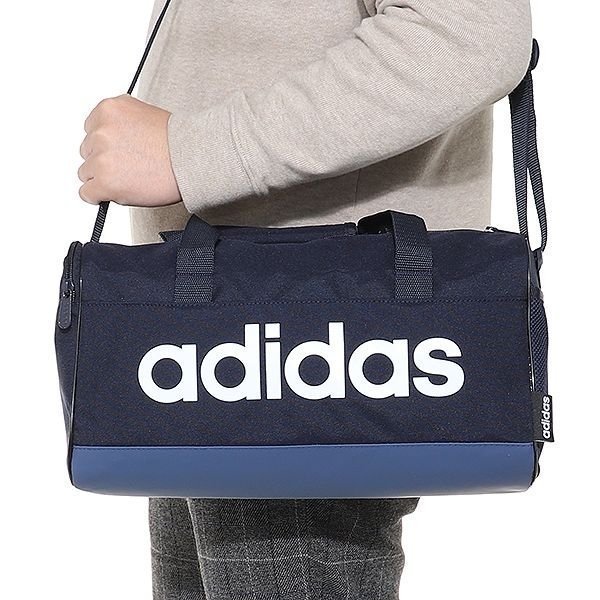 【豬豬老闆】ADIDAS LINEAR DUFFEL BAG 深藍 手拿 側背包 旅遊包 健身包 FM6748