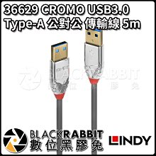 數位黑膠兔【 LINDY 林帝 36629 CROMO USB3.0 Type-A 公 對 公 傳輸線 5m 】