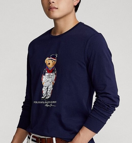 Polo Ralph Lauren polo bear 限量美國國旗奧運熊 長T 青年款 美國姐妹屋