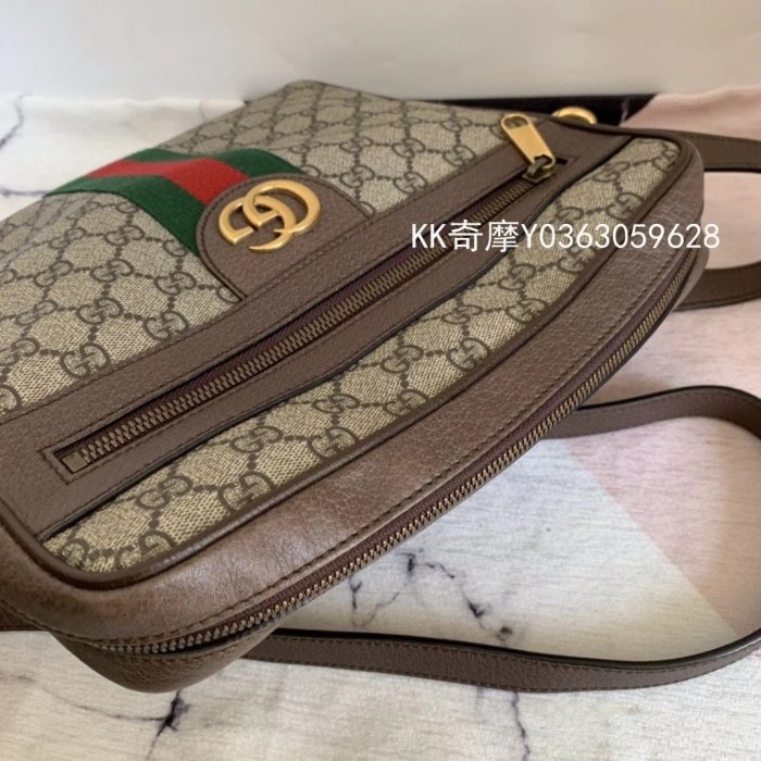 KK二手真品 GUCCI 古馳 GG Ophidia 中號 男士郵差包 斜背包 單肩包 公文包 547934 現貨