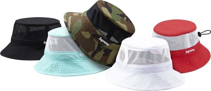 超搶手】全新正品2015 SS 春夏Supreme Vented Mesh Crusher 透氣漁夫帽