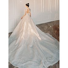 法式輕婚紗2022新款新娘高級大拖尾復古孕婦主紗出門紗小個子~特價