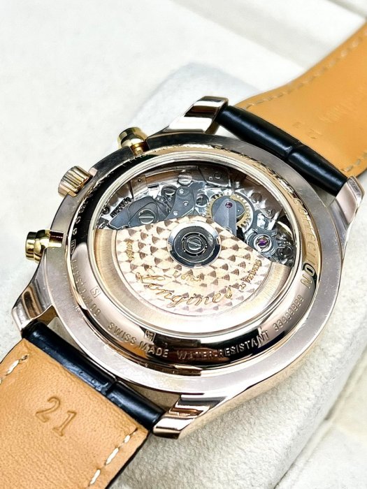 重序名錶 LONGINES 浪琴 Master 巨擘系列 18K玫瑰金 月相/日期/星期/月份/計時 自動上鍊腕錶