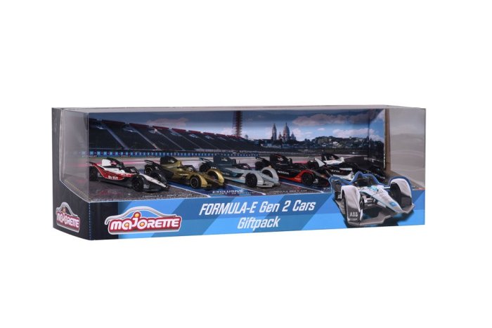 美捷輪小汽車 Formula E 豪華車組 (五入) 1:64 比例收藏模型賽車 MAJORETTE 美捷輪 正版現貨