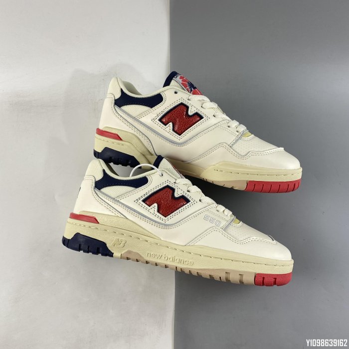 AIMé LEON DORE x New Balance BB550 米黃紅滑板鞋BB550A3 36-45 男女