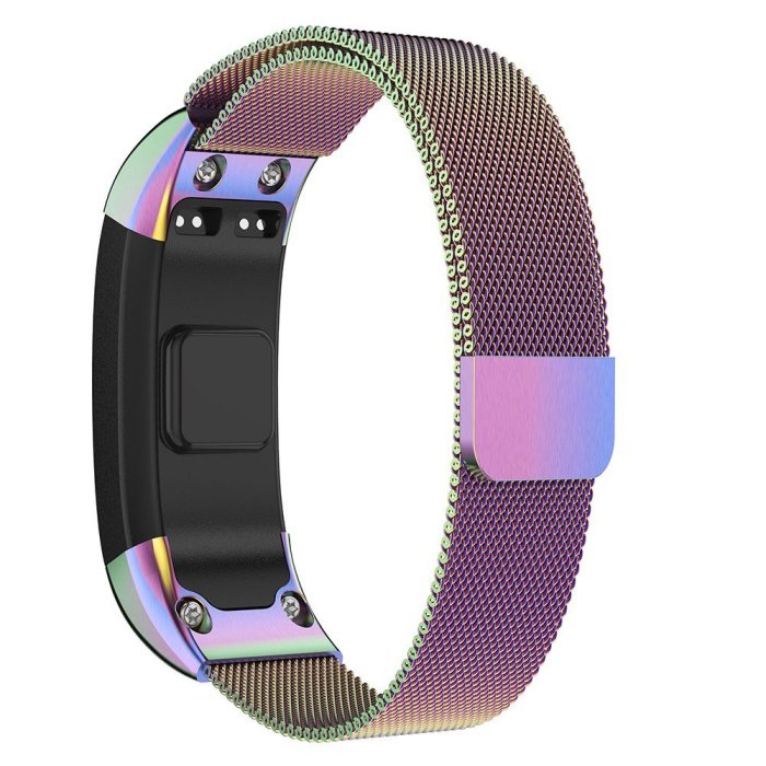 森尼3C-於於佳明Garmin Vivosmart HR 米蘭尼斯錶帶 分體式金屬錶帶 編織鋼帶不鏽鋼金屬錶帶不含主機大小-品質保證