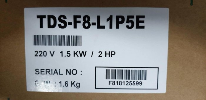 《東和電機》東達變頻器2HP/TDS-F8-LIPES 單相220V入電