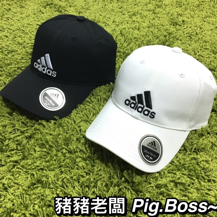 【豬豬老闆】ADIDAS LOGO CAP 刺繡 經典logo 休閒 運動 鴨舌帽 老帽 五色 黑 白 灰 藍 粉