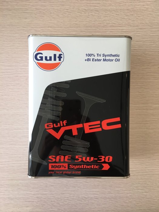 日本進口Gulf 海灣 VTEC 5w30 5W30 雙酯 頂級全合成機油 現貨供應 附發票