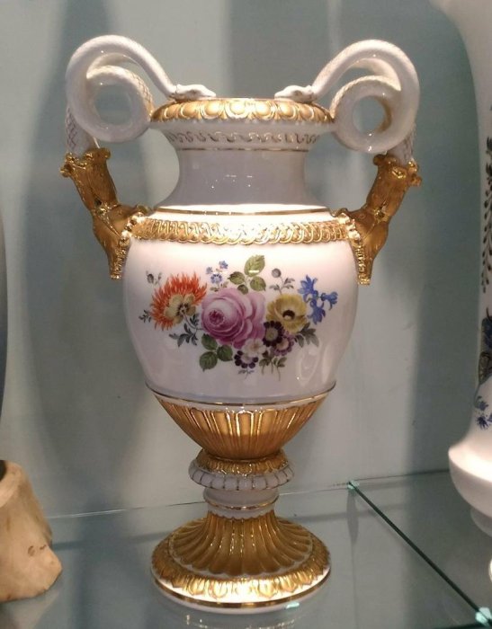 MEISSEN   蛇頸花瓶