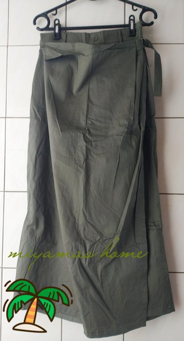 AVILAS軍綠假一片裙寬褲(PN0252)