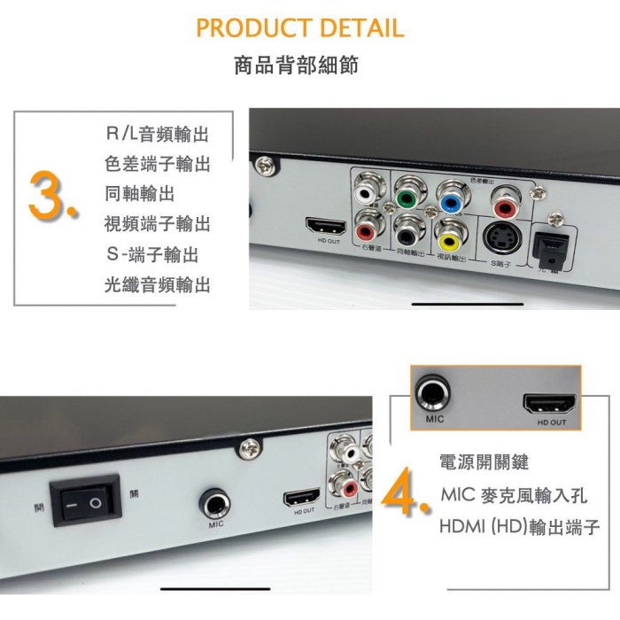 【划算的店】Dennys USB/HDMI/DVD播放器(DVD-8910)全區播放