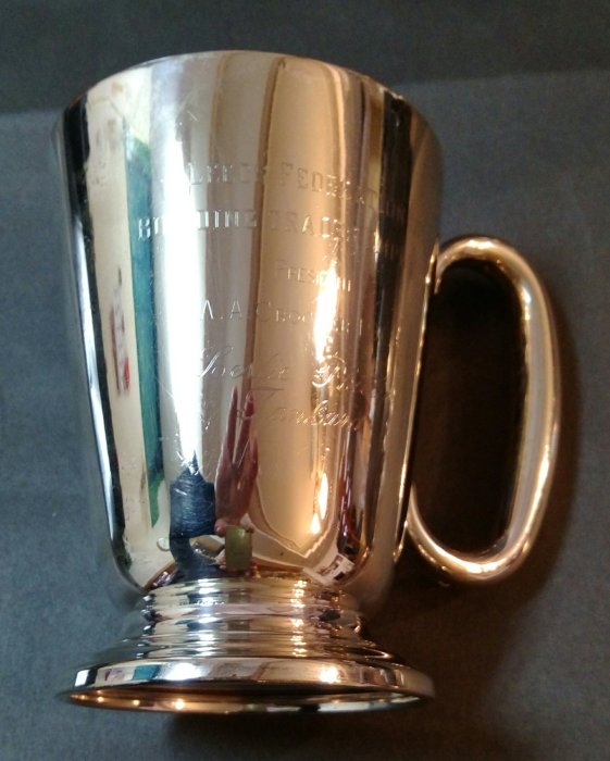 234 高級英格蘭鍍銀杯vintage presentation silver plate 1 pint tankard