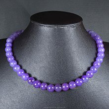 珍珠林~新品特價~漸層式10m/m紫羅蘭玉項鏈 #872