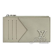 【茱麗葉精品】全新商品 Louis Vuitton LV M82282 AEROGRAM 經典牛皮卡片零錢包.灰綠 現貨