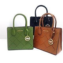 【茱麗葉精品】全新精品 MICHAEL KORS 專櫃款 Mercer 編織格紋三層手提兩用包.咖 現貨