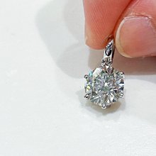 98224 大千典精品 秦老闆 流當品 天然鑽石墜子 圓鑽3.27克拉 簡約六爪 白K金 單顆美鑽 情人節禮物