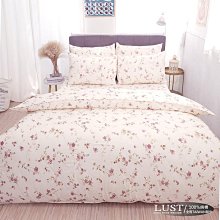 【LUST】法式玫瑰 100%純棉、精梳棉床包/枕套/被套組(各尺寸)、台灣製