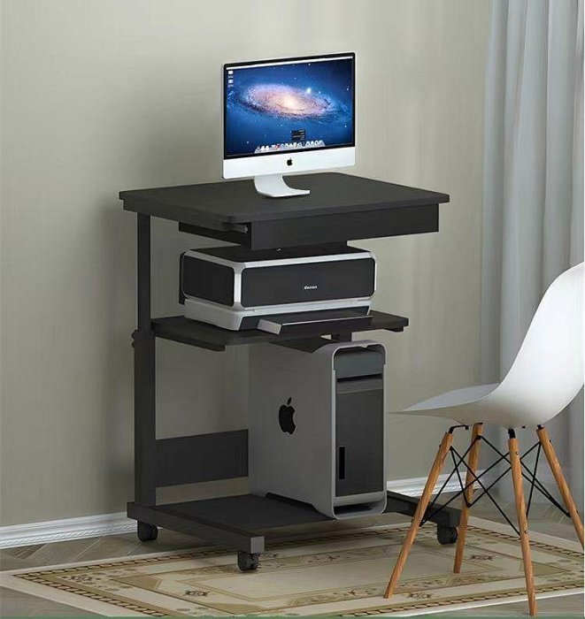 【小琳家居】可移動床邊電腦臺式桌家用打印機一體桌迷你懶人升降小戶型電腦桌