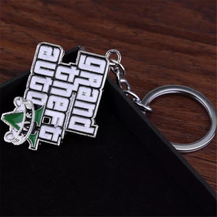 Yisheng Game GTA V 鑰匙扣男士男孩 PS4 Xbox PC 遊戲包吊墜 Muti-Pendant Ga 收納包