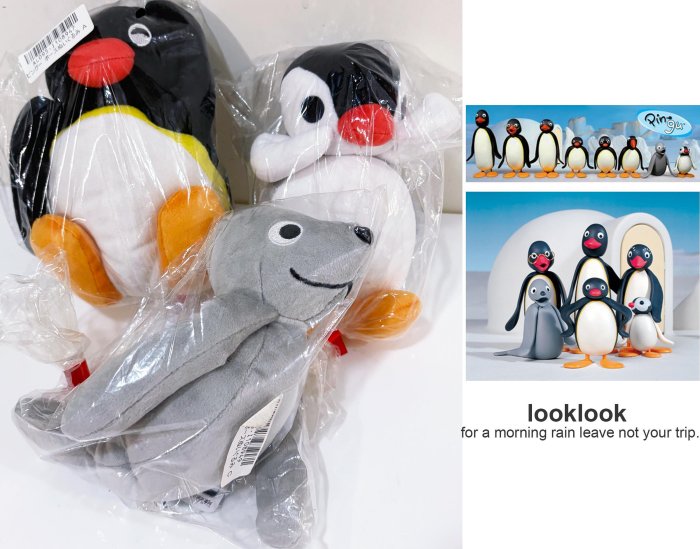 【全新日本景品】企鵝家族 Pingu Pinga 麻糬企鵝立體充棉小娃娃 卡通企鵝造型絨毛玩偶 安撫娃娃