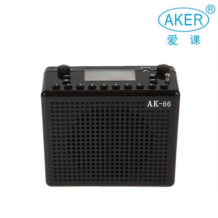 【】aker愛課 ak66娛樂插卡擴音器帶錄音歌詞同步顯示多功能