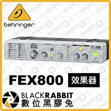 數位黑膠兔【 Behringer FEX800 效果器 】 立體聲 多效果處理器 FX預設 混響 合唱 延遲 錄音室