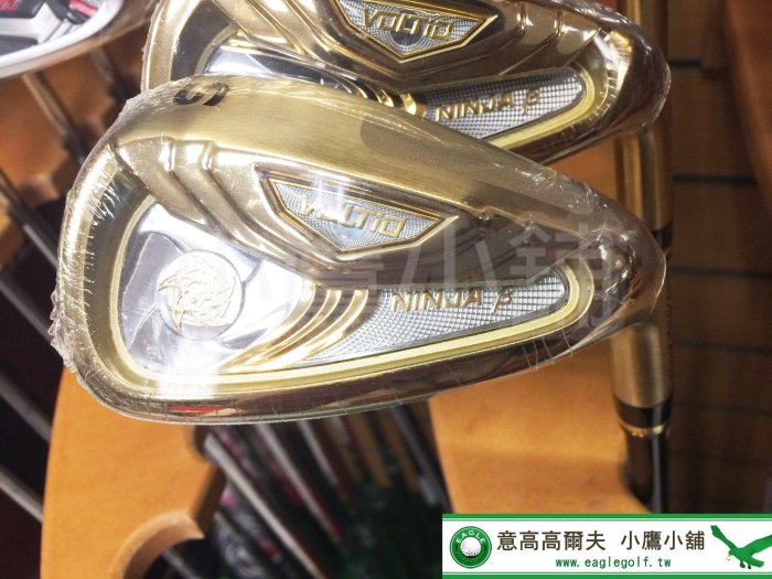 [小鷹小舖] KATANA GOLF VOLTiO NINJA β IRON 高爾夫 金色 鐵桿組 底部內嵌鎢鋼 共8支