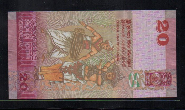 【低價外鈔】斯里蘭卡2020年 20 Rupee 紙鈔一枚 最新年份 漂亮少見~