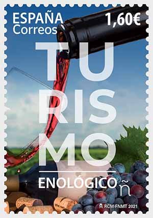 2021年西班牙旅遊自黏郵票